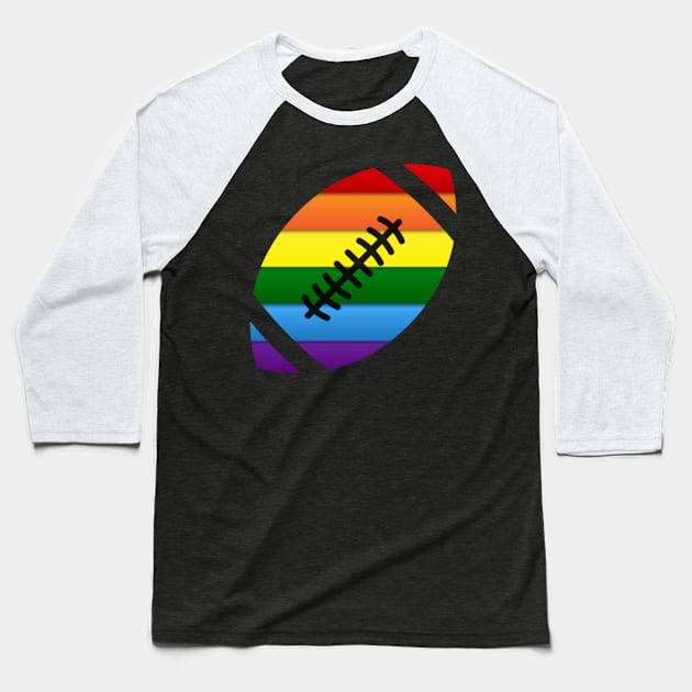 Rugby Gay Pride Lgbt Rainbow Flag Baseball T-Shirt by jrgmerschmann